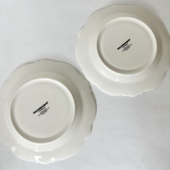 Pulchritudie Eileen's Peony set of 2 teacups & saucers Pink Blue Green 3 in - Picture 14 of 15